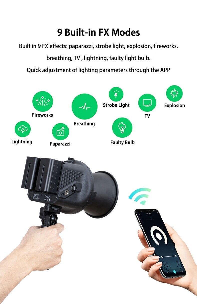 80W Handheld LED Video Light